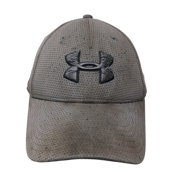 Under Armour Fitted Baseball Cap Gray L Breathable Embroidered Lightweight - Picture 1 of 9